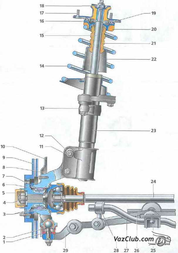 передняя подвеска lada kalina