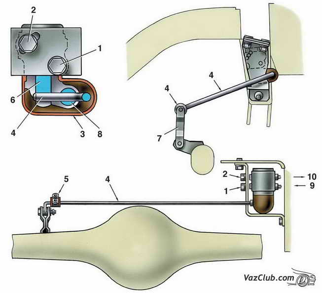 установка регулятора давления тормозных механизмов жигули