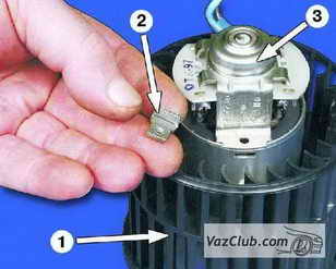 сборка вентилятора отопителя ваз 2109