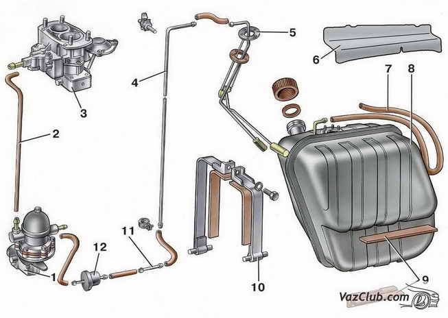 топливный бак ваз 2107, ваз 2105, ваз 2104