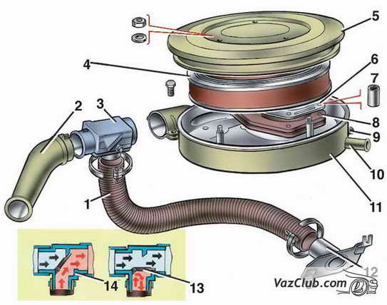 воздушный фильтр ваз 2107, ваз 2105, ваз 2104