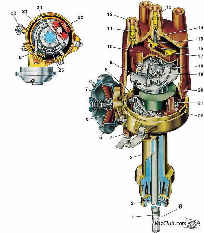 датчик распределитель зажигания ваз 2107, ваз 2105, ваз 2104