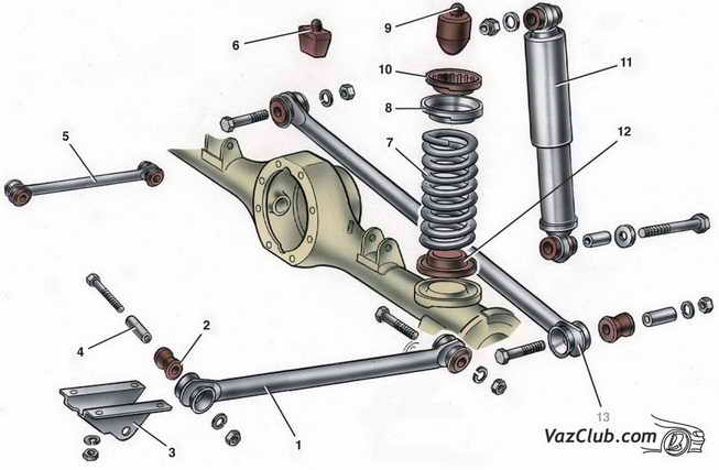 снятие подвески ваз 2107, ваз 2105, ваз 2104