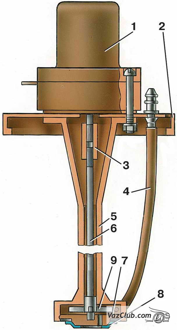 насос омывателя ветрового стекла ваз 2107, ваз 2105, ваз 2104