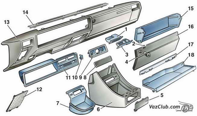 панель приборов ваз 2107, ваз 2105, ваз 2104