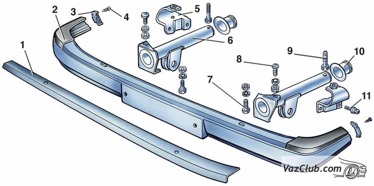 бампер ваз 2107, ваз 2105, ваз 2104