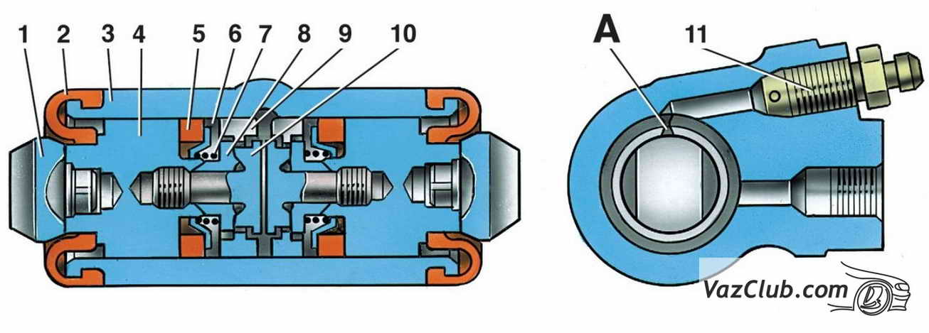 колесные цилиндры ваз 2107, ваз 2105, ваз 2104