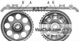 метки на зубчатом шкиве распредвала lada priora