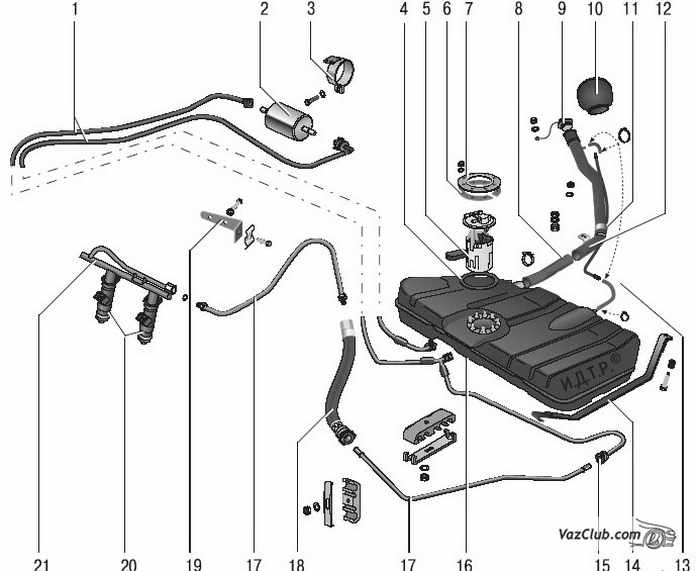 система подачи топлива лада приора